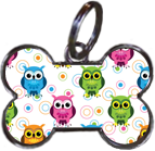 Médaille os motif hibou pour chien et chat Médaille os motif hibou pour chien et chat